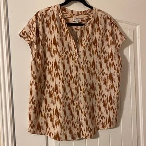 XL Nordstrom top brown and cream
